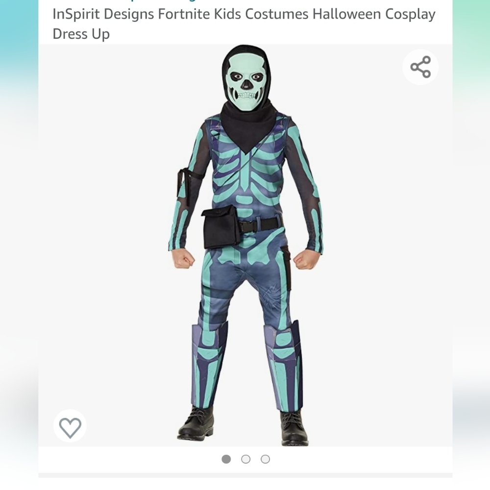 Fortnite skull trooper green glow costume